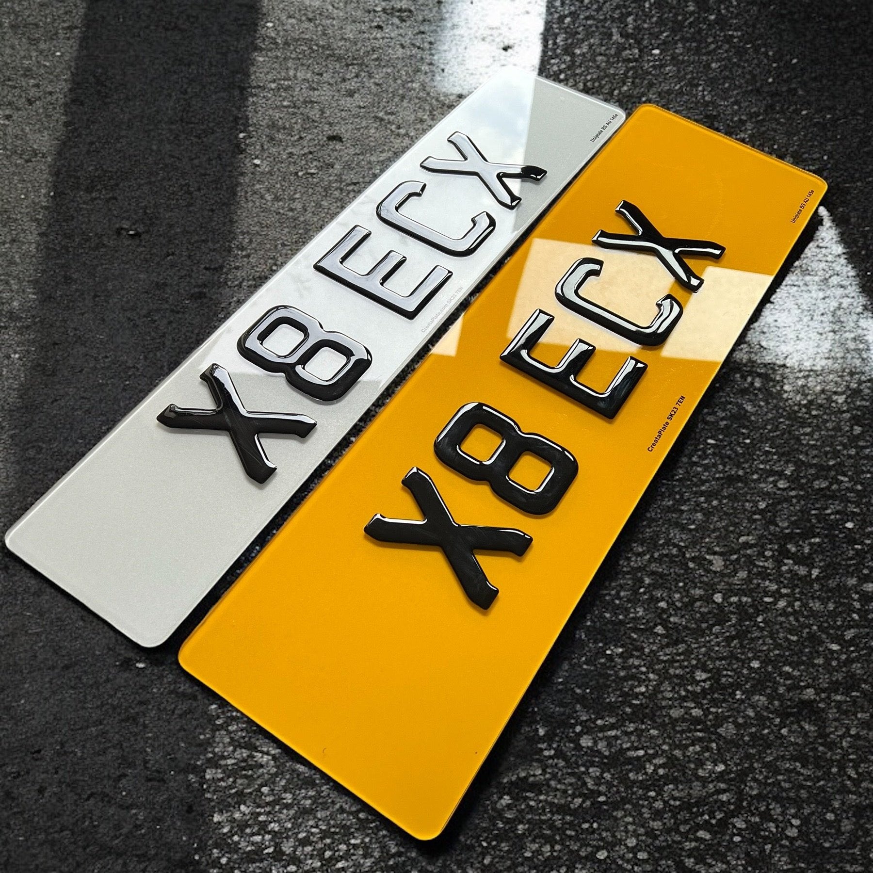 3D Gel Number Plates (Pair) Oversize Rear ( Range Rover / Bentley/ Etc )