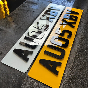 4D Acrylic Number Plates - (pair)