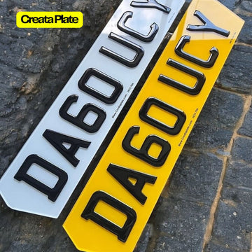 3D Gel Lambo Hex Style Acrylic Premium Number Plates - (pair)