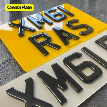 4D Gel Number Plates (Pair) With 4X4 Rear