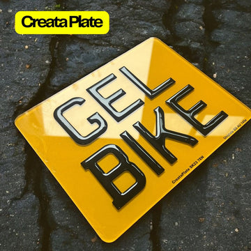 3D Gel Acrylic Motorbike Rear Plate